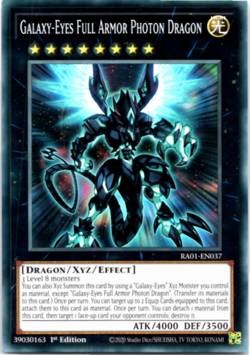 Galaxy-Eyes Full Armor Photon Dragon - RA01-EN037 Super Rare 1st Edition Yugioh - Image 1