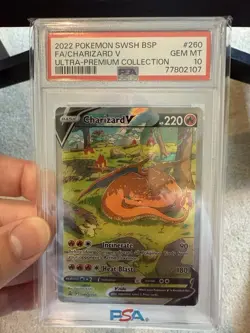 Charizard V SWSH260 SWSH: Sword & Shield Promo Cards Holo PSA 10 🔥 - Image 1
