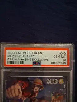 One Piece 2024 PSA Magazine Exclusive Promo Monkey D Luffy #060- PSA 10 - Image 3