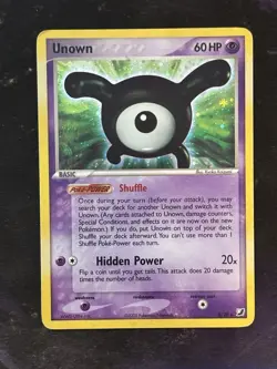 Unown x/28 Holo | EX Unseen Forces | Lightly Played | Vintage Rare Pokemon - Image 1