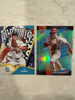2026 Topps Finest JJ Wetherholt Cardinals Aqua Uncommon /150 RC with Bonus Card - Image 1