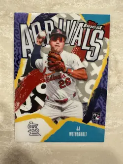 2026 Topps Finest JJ Wetherholt Cardinals Aqua Uncommon /150 RC with Bonus Card - Image 5