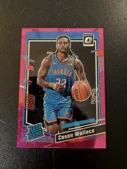 2023-24 Donruss Optic Rated Rookie Cason Wallace #218 Pink Velocity Prizm /79 - Image 1