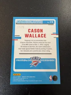 2023-24 Donruss Optic Rated Rookie Cason Wallace #218 Pink Velocity Prizm /79 - Image 2