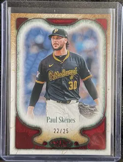 Topps Tier One 2026 Paul Skenes Pirates #45 Serial Numbered /25 - Image 1