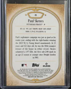 Topps Tier One 2026 Paul Skenes Pirates #45 Serial Numbered /25 - Image 2
