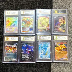Pokemon TCG Japanese Graded Holo Full Art Promo 8 Card Lot 2024 Ninetales - Image 1