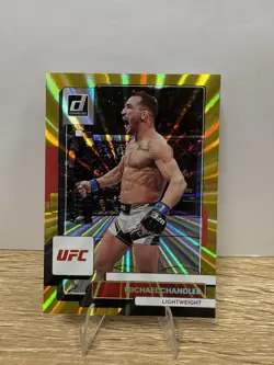 2023 UFC Panini Donruss Michael Chandler Gold Laser Bookend 10/10 #175 - Image 1