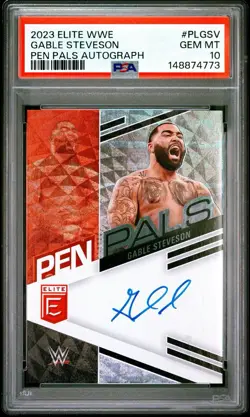 PSA 10 Gable Steveson 2023 Elite WWE Pen Pals Auto NFL UFC OLYMPIC GOLD POP 1 - Image 1