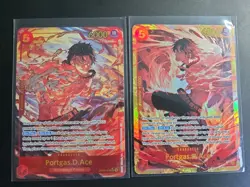 Lot of 2 OP16-118 SEC Portgas D. Ace Alternate Art One Piece - Image 1