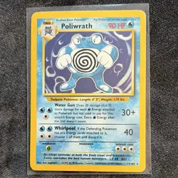 Pokemon TCG Poliwrath Base Set 2 Holo Rare 13/102 WOTC 1999 English 90 HP - Image 1