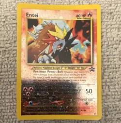 Pokemon TCG Entei 34/53 Wotc Promo Reverse Holo Promo 80 HP English Sugimori - Image 1