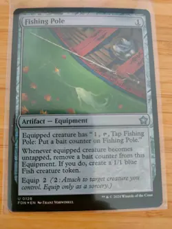 MTG Fishing Pole (FOIL) 0128 Foundations M/NM Free UK P&P - Image 1
