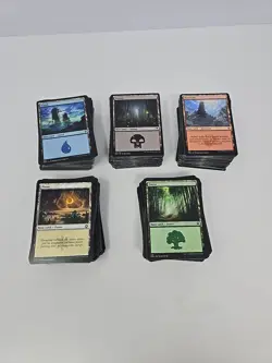 500 MTG Magic the Gathering Basic Lands Lot 100 of Each Color NM / LP - Image 1