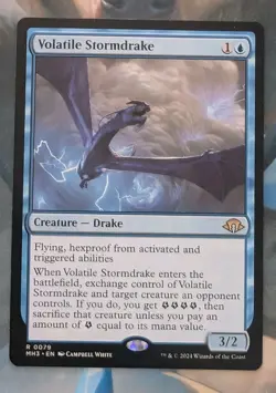 MTG Modern horizons 3 Rare VOLATILE STORMDRAKE NM - Image 1
