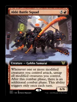 Akki Battle Squad (Extended Art) 57 R Commander: Kamigawa: Neon Dynasty - Image 1