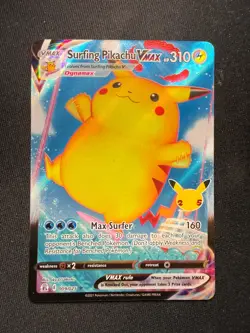 Pokemon TCG Surfing Pikachu VMAX 009/025 - Holo Ultra Rare - Celebrations - NM - Image 2