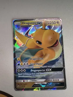 Pokemon Card - Dragonite GX Dragon Majesty 37/70 Holo GX Rare - Image 1