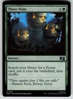 Three Visits Uncommon Commander: Marvel Super Heroes 181 MTG Near Mint 2026 - Image 1