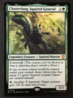 MTG Commander: Bloomburrow #209 Chatterfang, Squirrel General NM - Image 1