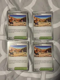 [4x playset] Fossil Quarry 076/084 Pokemon TCG Pitch Black NM - Image 1