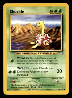 Shuckle 72/111 Common Neo Genesis Pokemon Unlimited Lightly Played - Image 1