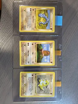 Pokemon TCG Base Set - 1st Edition: Onix 56/102; Diglett 47/102; Sanshrew 62/102 - Image 1
