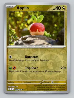 Applin 138/191 Common Surging Sparks Pokemon Reverse Holo Near Mint - Image 1
