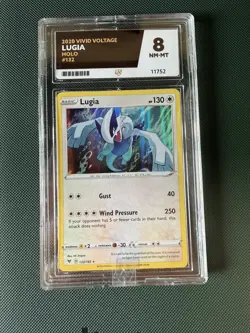 2020 Pokemon Sword & Shield Vivid Voltage Lugia Holo #132 Graded ACE GRADED 8 - Image 1