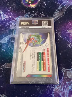 Japanese Pokemon 2005 Bandai Zukan RAYQUAZA & DEOXYS #404 - PSA 6 - Image 2