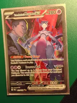 Pokemon TCG Team Rockets Mewtwo ex SIR Destined Rivals English 231/182 - Image 1