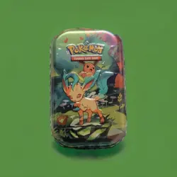 Pokemon Scarlet & Violet Prismatic Evolutions Mini Tin- Leafeon Sealed - Image 1