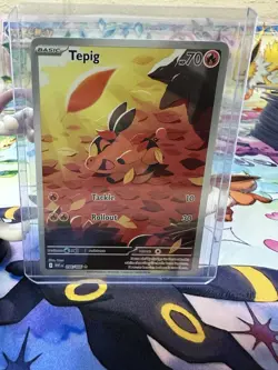 Pokemon TCG Tepig Card Scarlet Violet White Flare 096/086, NM Condition - Image 1