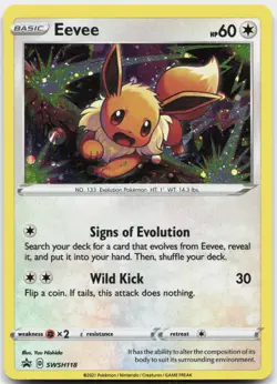 Eevee SWSH118 Holo Promo Sword & Shield Promo Pokemon Near Mint - Image 1