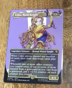 Celes, Rune Knight Borderless Commander Final Fantasy MTG NM - Image 1