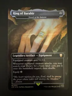 Ring Of Barahir - Sword of The Animist Commander Lord of The Rings MTG Foil NM - Image 1