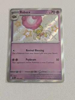 Pokemon TCG Rabsca Scarlet & Violet: Paldean Fates 163/091 Holo Shiny Rare - Image 1