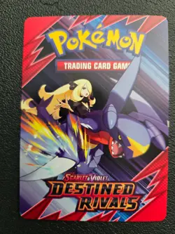 2 Variations ~ Cynthia's Garchomp Trainer Tip Card Pokemon TCG - Destined Rivals - Image 1