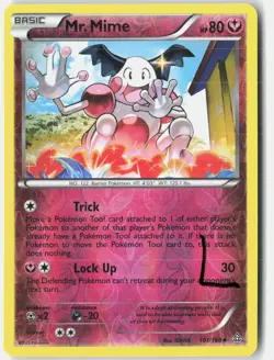 Mr. Mime 101/160 Uncommon Primal Clash Pokemon Reverse Holo Lightly Played - Image 1