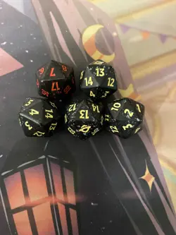 MTG MAGIC THE GATHERING D20 SPINDOWN DICE EDGE OF ETERNITIES X5 YELLOW RED - Image 1