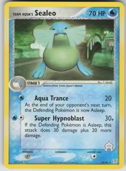 Pokemon TCG Team Aqua's Sealeo - Rare Team Magma vs Team Aqua 16/95 - Image 1