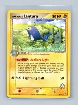 Team Aqua's Lanturn 28/95 Uncommon Team Magma vs Team Aqua Pokemon LP - Image 1