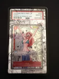 Nami Manga Rare Japanese PRB OP01-016 PSA 10 Gem Mint One Piece TCG - Image 2