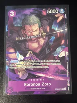 Roronoa Zoro OP09-076 Alt Art Promo - One Piece TCG Welcome Pack Vol. 2 G - Image 1