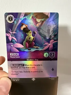 Kuzco Wanted Llama 209/204 Epic Disney Lorcana Fabled Pack fresh EN 9 NM - Image 1