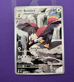 Pokemon TCG Braviary Illustration Rare SV Black Bolt Holo Card 155/086 - Image 1
