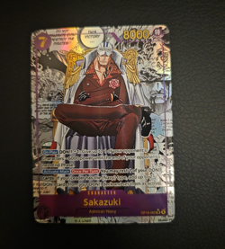 Bandai One Piece Card Game Sakazuki OP16-065 Manga Alt Art Holo English - Image 1