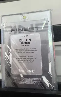 Topps 2025 Finest UFC Dustin Poirier The Finest Auto first on print #1/50 TFA-DP - Image 2