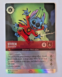 Stitch - Abomination (Alternate Art) 21/P1 21 Disney 100 Promo Holo Lorcana - Image 1