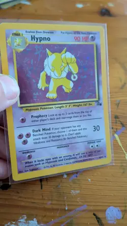 Pokemon TCG WOTC Fossil Hypno 8/62 Holo Rare 90 HP English Unlimited 1999 - Image 2